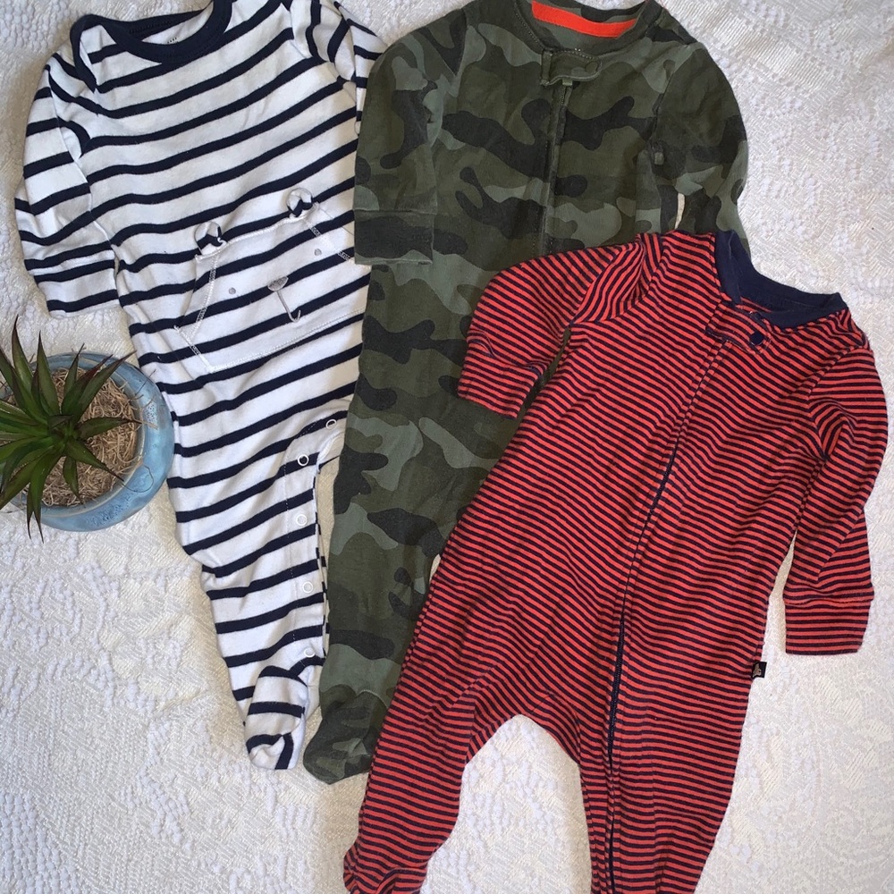 Set of 3 Baby GAP long sleeve sleepers